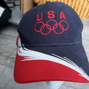Vintage 90's USA Olympics Splash Adjustable Hat Cap